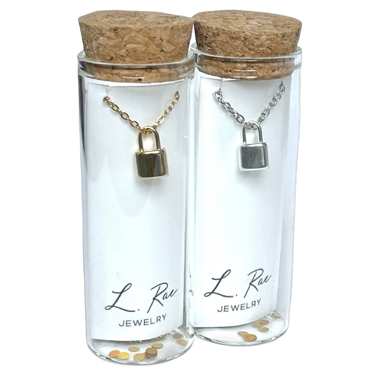 Lock Padlock Love Necklace: Gold