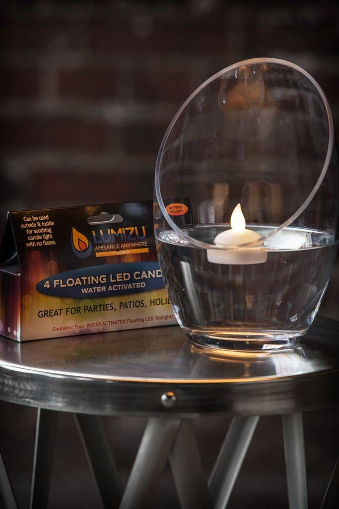 Warm White Water-Activated LED Candles - Pack of Four